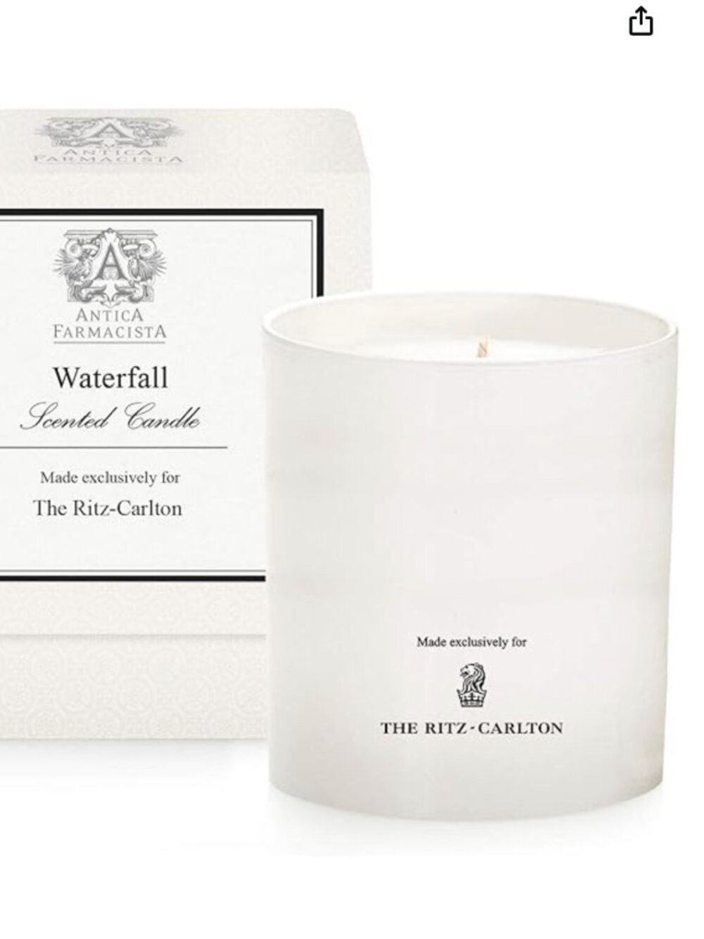 BNWT Waterfall Candle by Antica Farmacista - Notes of Lemon and Cedarwood - 9 oz